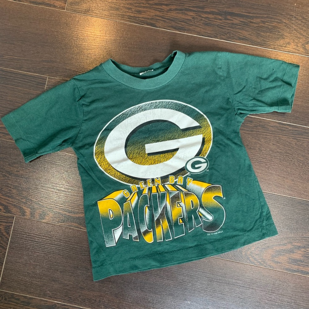 Vintage 1990’s Green Bay Packers Kid’s Tee in Green